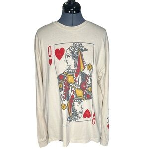 Daydreamer Queen of Hearts Graphic Long Sleeve Shirt